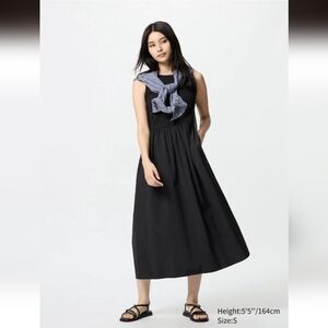 Uniqlo Combination Black Sleeveless Dress